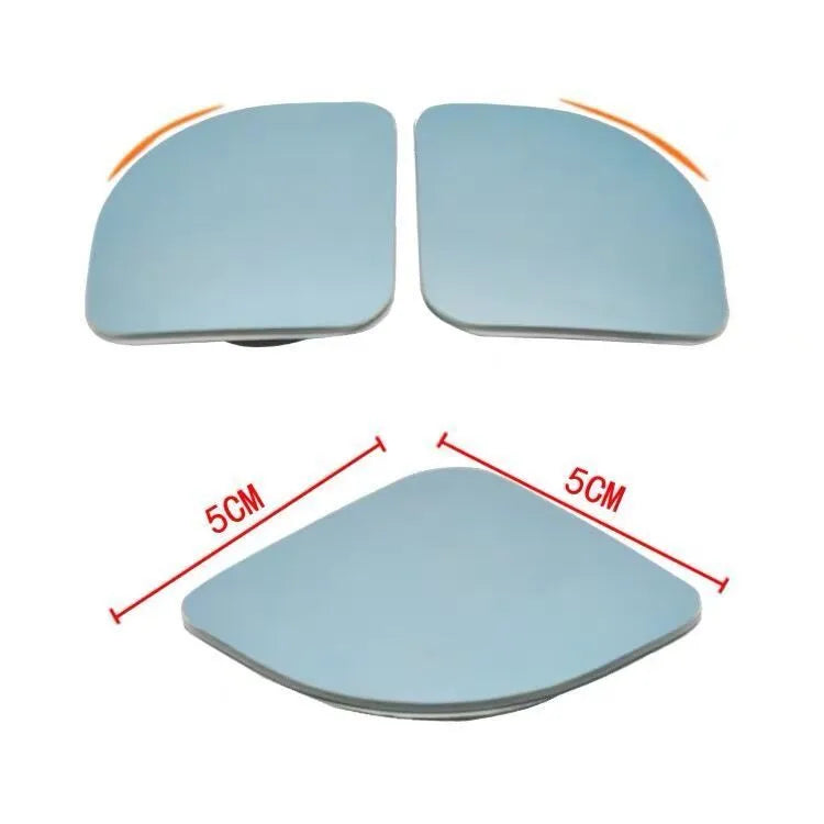 White car rearview mirror with 360-degree adjustment and no-edge glass construction