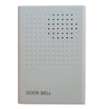 White wired battery-mounted dingdong doorbell with compact 87mm size