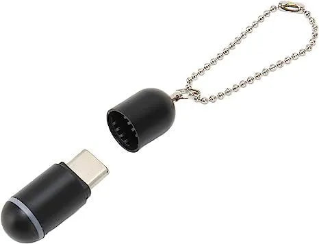 Capsule infrared remote control emitter with Lightning, USB-C and Micro-USB interface options