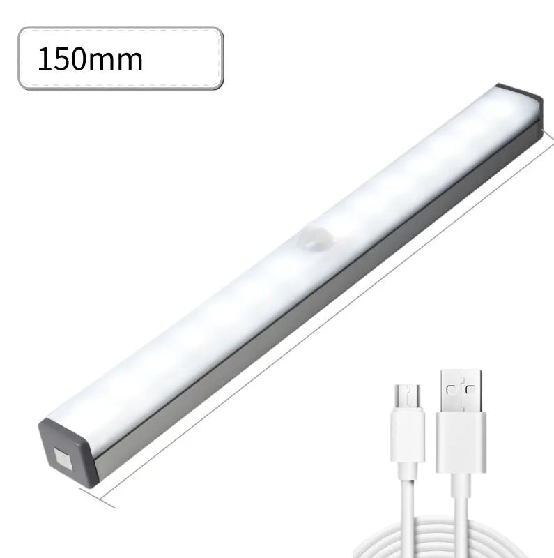 LED human body induction magnetic closet light with USB charging cable