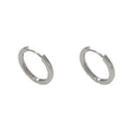 A pair of round geometric clip-on earrings for women in gold or silver plating.