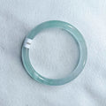 Azure light blue thin round bar quartzite jade bracelet in modern simplicity style