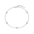 S925 sterling silver opal bracelet for women with round geometric design and Japanese Korean simple style