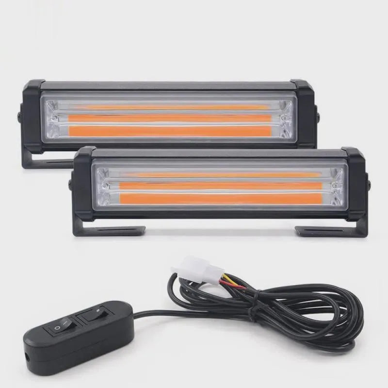 Yellow Drag Two Middle Net vehicle strobe light with aluminium alloy housing and 160mm dimensions