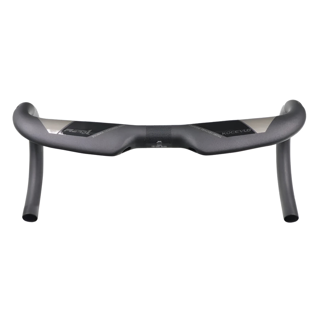Wei Bike carbon fibre road handlebar with 38 degree bend in matt black finish