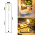 USB rechargeable folding night light with tungsten S14 bulb in warm white colour