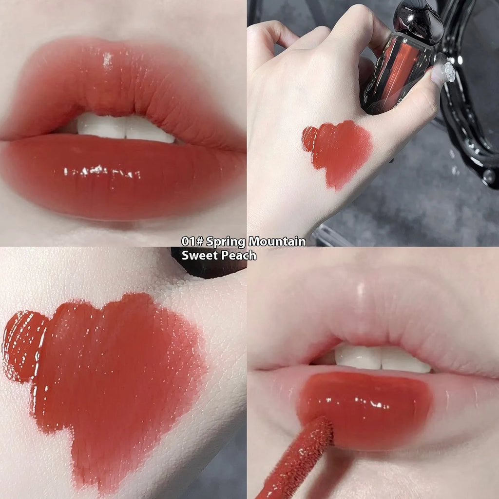Glacier Lava Lip Lacquer mirror lip gloss in seven colour options with water light formula