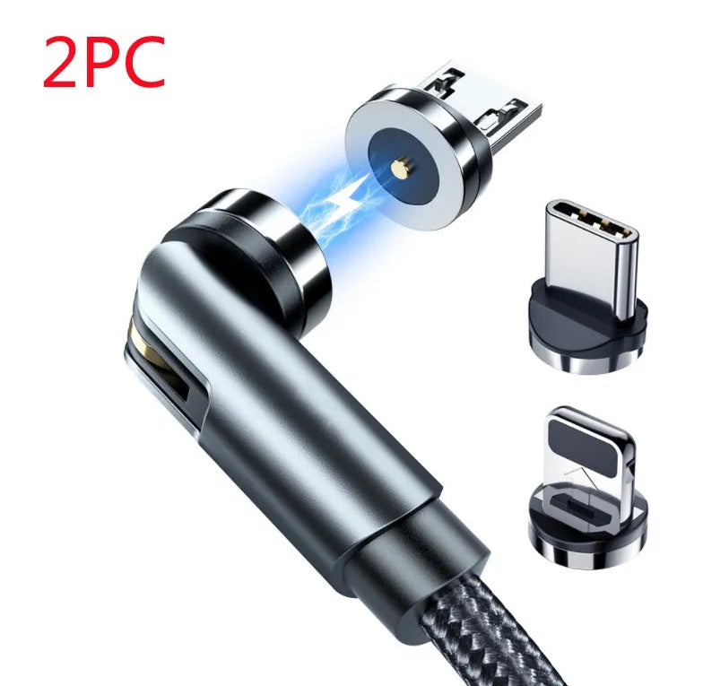 Essager 360-degree rotating magnetic charging cable with aluminium alloy connectors and nylon braid