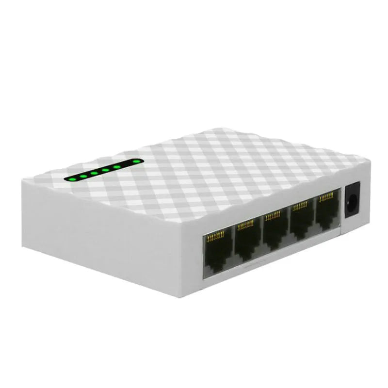5-port Gigabit Ethernet switch in black EU finish for home networking
