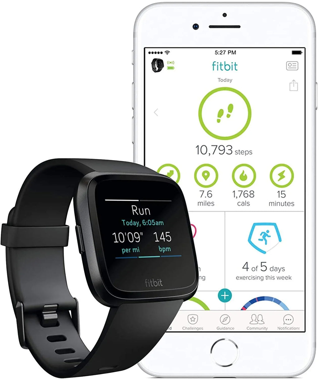 Black waterproof smart watch with silicone wrist strap showing heart rate monitoring display on 1.4 inch screen