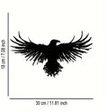 Black silhouette iron animal garden decoration in eagle shape, outdoor metal craft with American country style