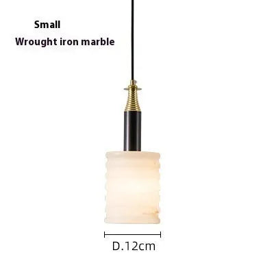 Marble pendant light in small D12cm and large D15cm sizes for living room or bedroom, 220V
