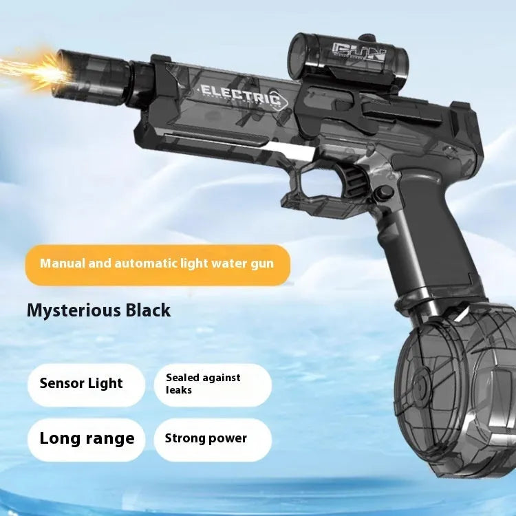 Fire Rat electric water pistol with cool light in blue and black colours