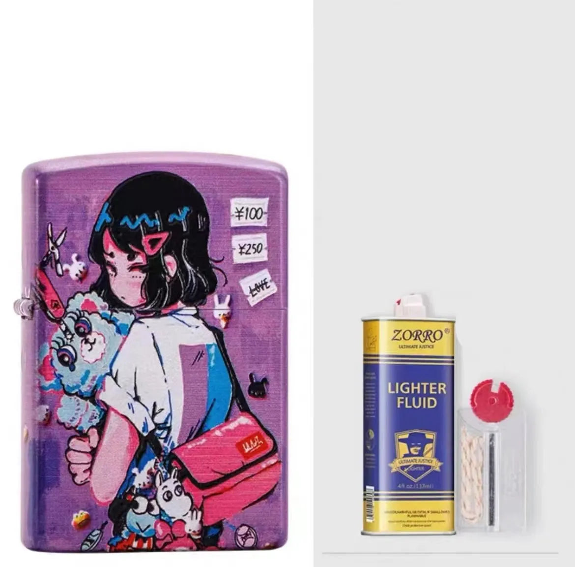 Windproof kerosene lighter with pure copper case and grinding wheel ignition mechanism