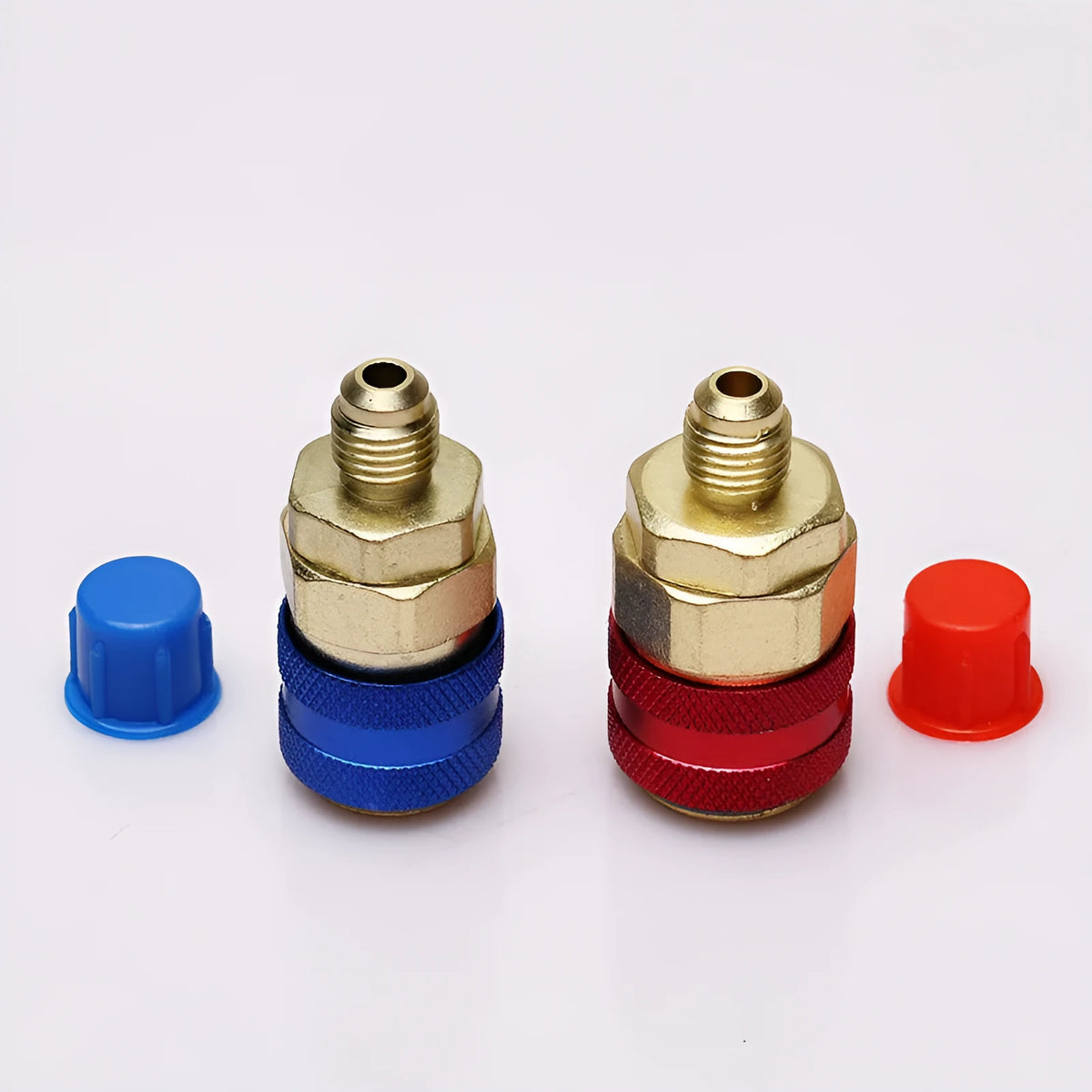 134 Quick Connector QC-12 Snow Plug Straight copper golden yellow 2-piece set for automotive pneumatic repair