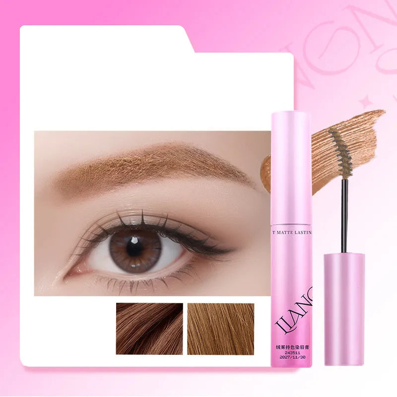 Velvet eyebrow cream pot in four natural shades including grey, brown and black colours