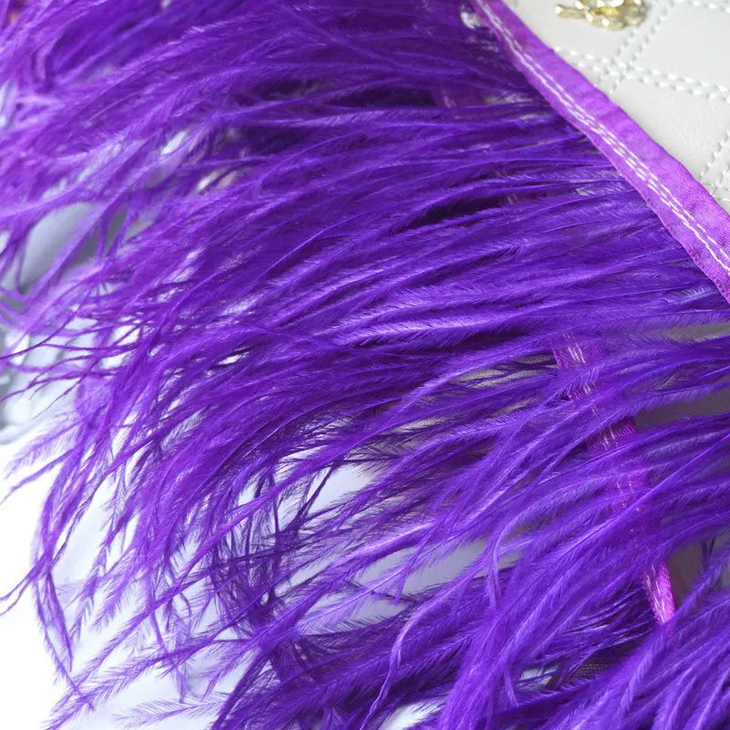 Decorative feather cloth strip DIY trim 10-15cm wide in multiple colours for clothing crafts