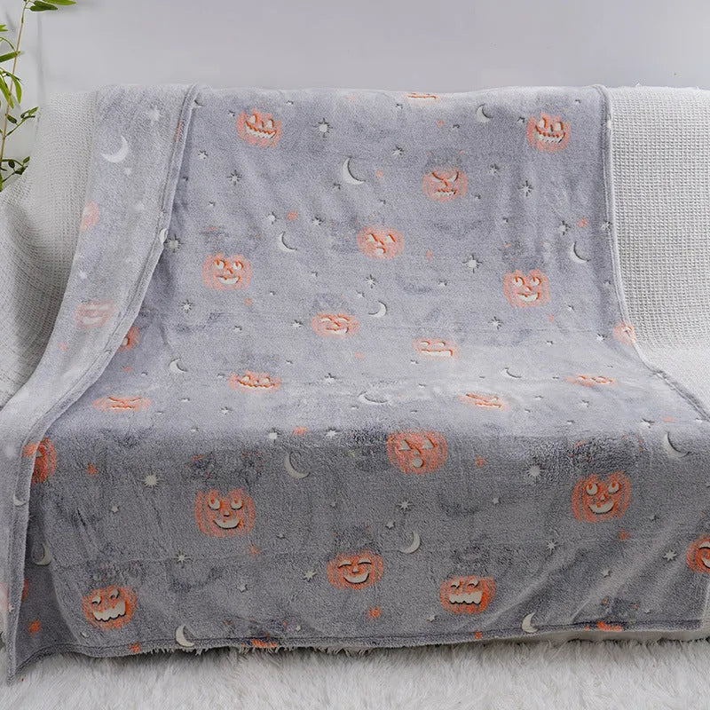 Cartoon print flannel child blanket showing one of five available designs