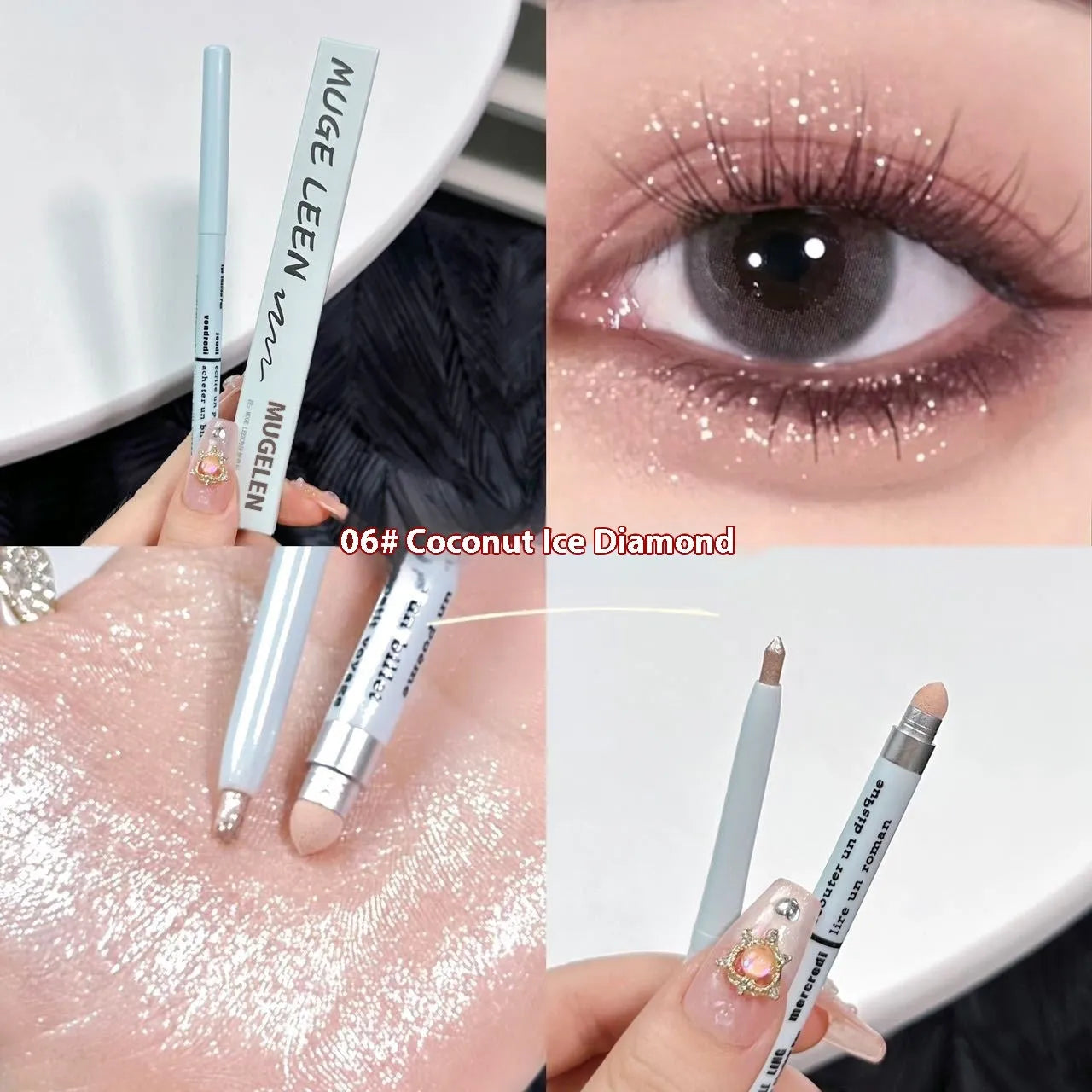 INS style 2-in-1 waterproof eyeliner and eye shadow pen in multiple colour options.