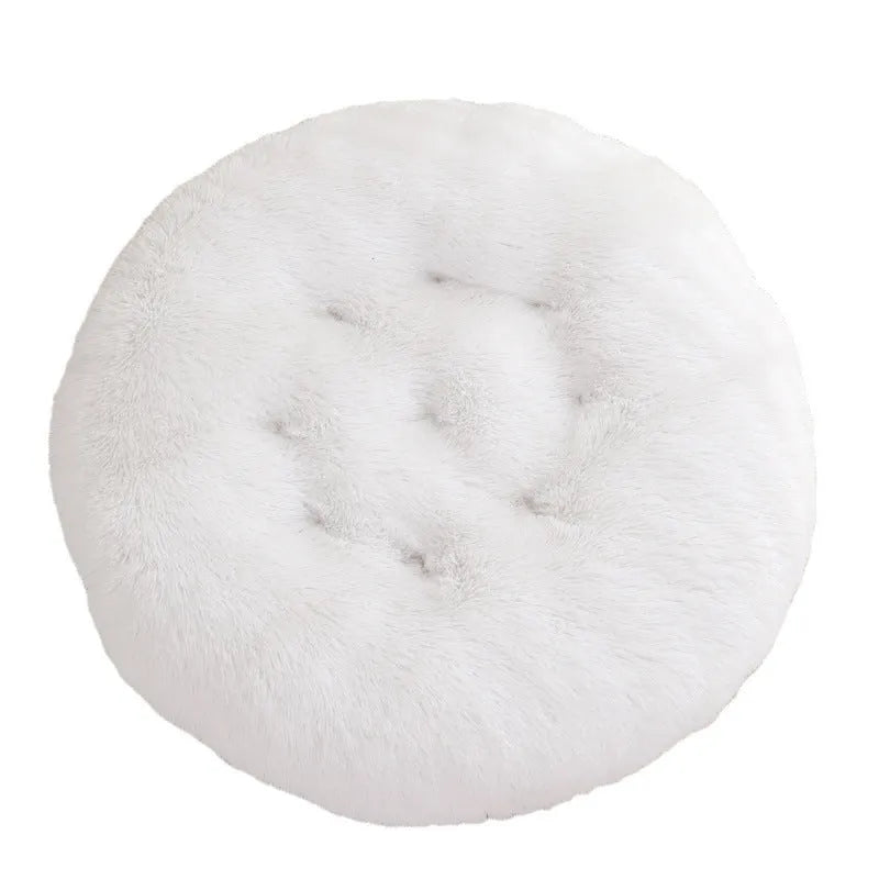 Round plush pet mat dog bed in multiple colours and sizes from 40cm to 120cm for dogs