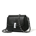 Soft PU women's crossbody shoulder bag in horizontal square shape, shown in green colour.