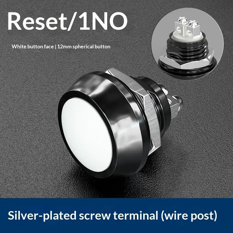 12mm red wave spherical handle self-resetting electronic remote control switch button
