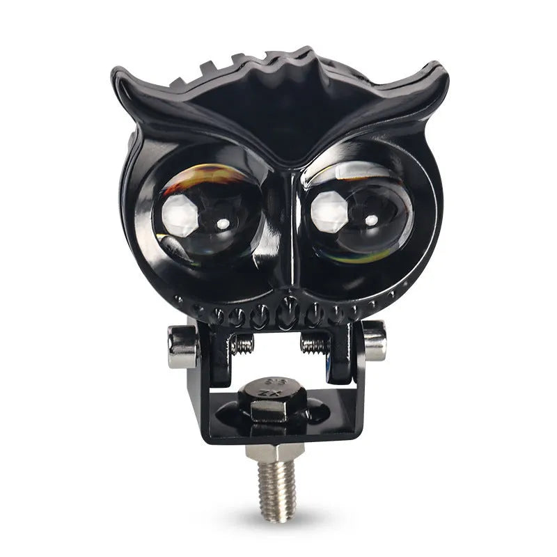 Motorcycle Owl Lens Two Color Spotlight LED dual white amber aluminium alloy housing 25W