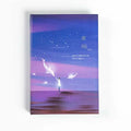 Chinese Style Whale A5 hardcover notebook with colour pages, lying open on a desk