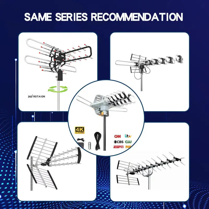 GR-1002 outdoor rotatable digital television antenna on a mast.