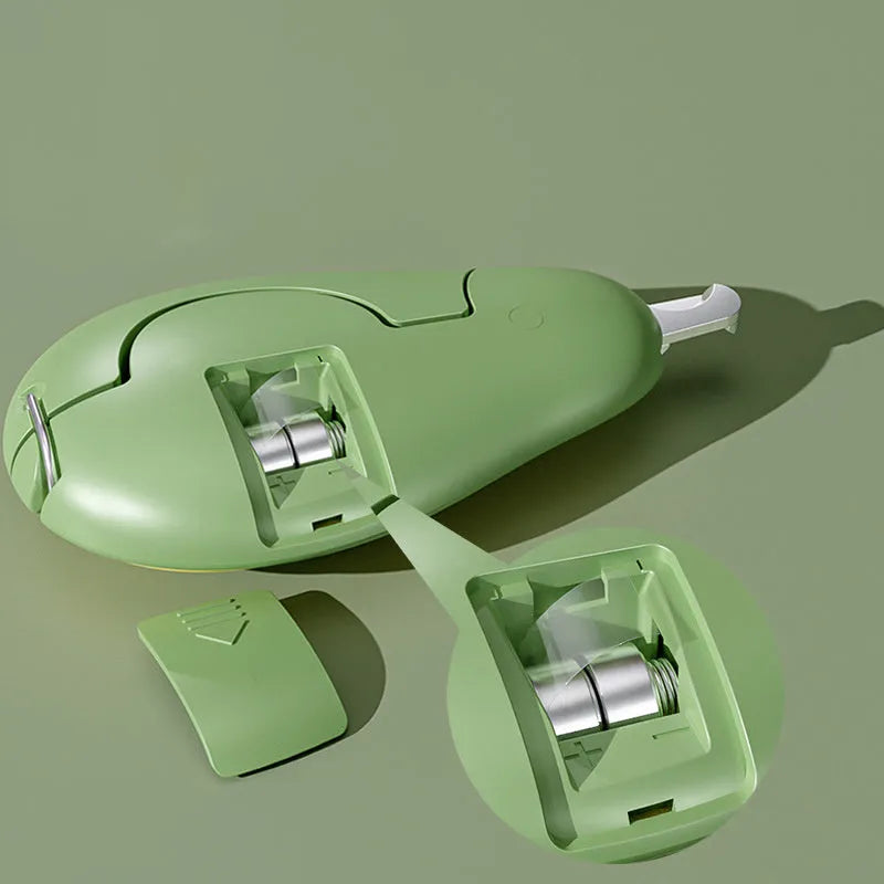 Professional pet nail clipper with LED light on, in green, pink, and white colour options for small dogs and cats.
