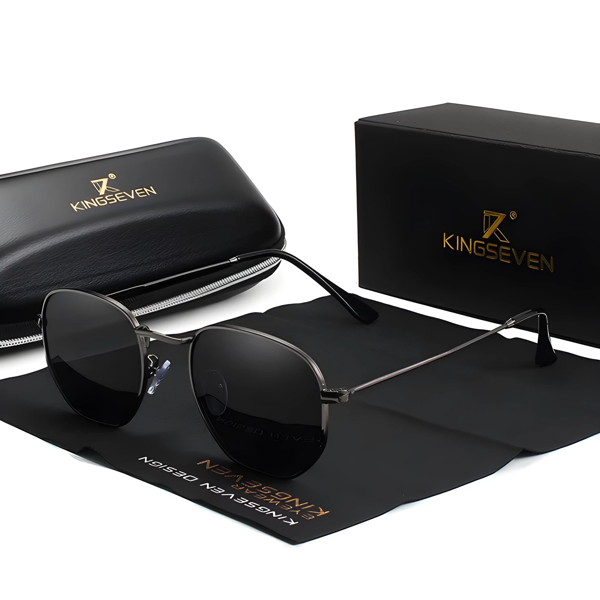 Classic round frame retro sunglasses for men in black, shown from a front perspective.