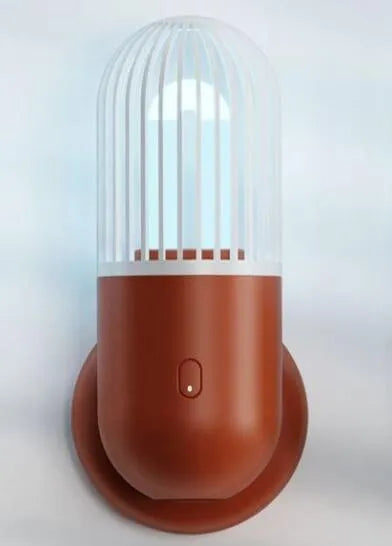 Portable capsule ultraviolet disinfection lamp with compact design measuring 52x52x136mm