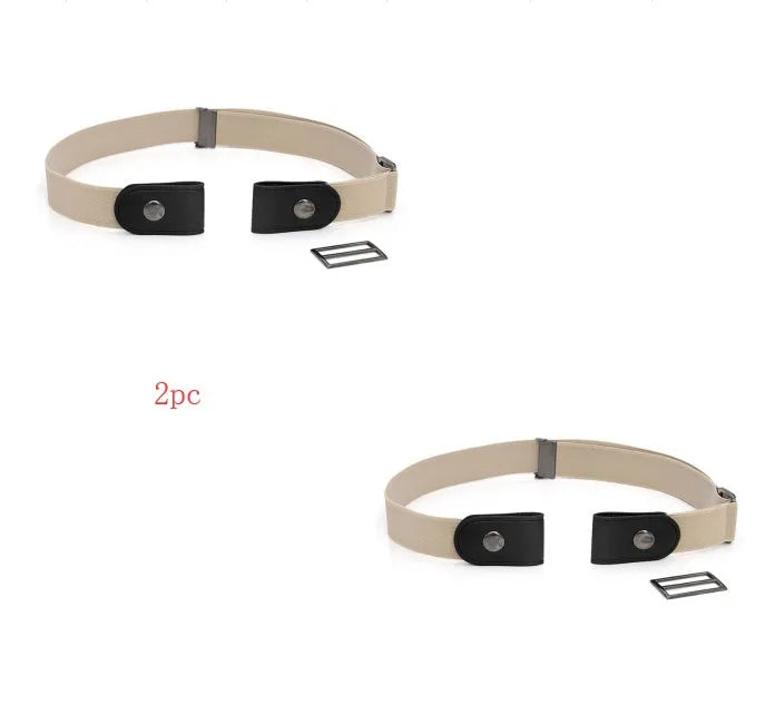 Imitation leather belt with square alloy buckle and car suture stitching on neutral background
