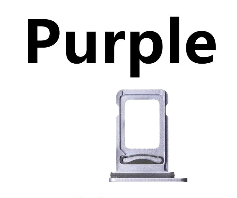 Aluminium alloy SIM card tray for Apple iPhone with electroplated finish and SIM card slot cutout