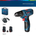 GSR120 LI rechargeable electric hand drill screwdriver with 10mm chuck and two batteries
