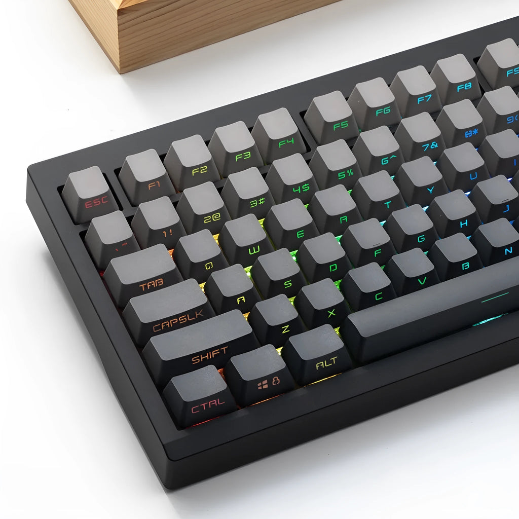 DIY mechanical keyboard kit with knob, hot swap, RGB backlight, ABS body, 43 x 15 x 5cm, USB cable