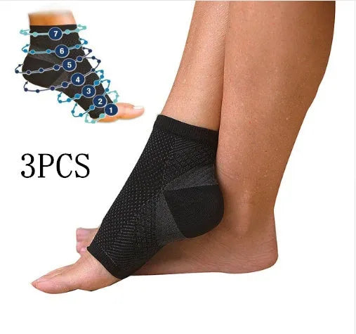 Compression foot sleeve for men women anti fatigue ankle support breathable nylon moisture wicking