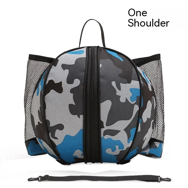 Oxford cloth basketball training bag showing 9 litre capacity with shoulder carrying options