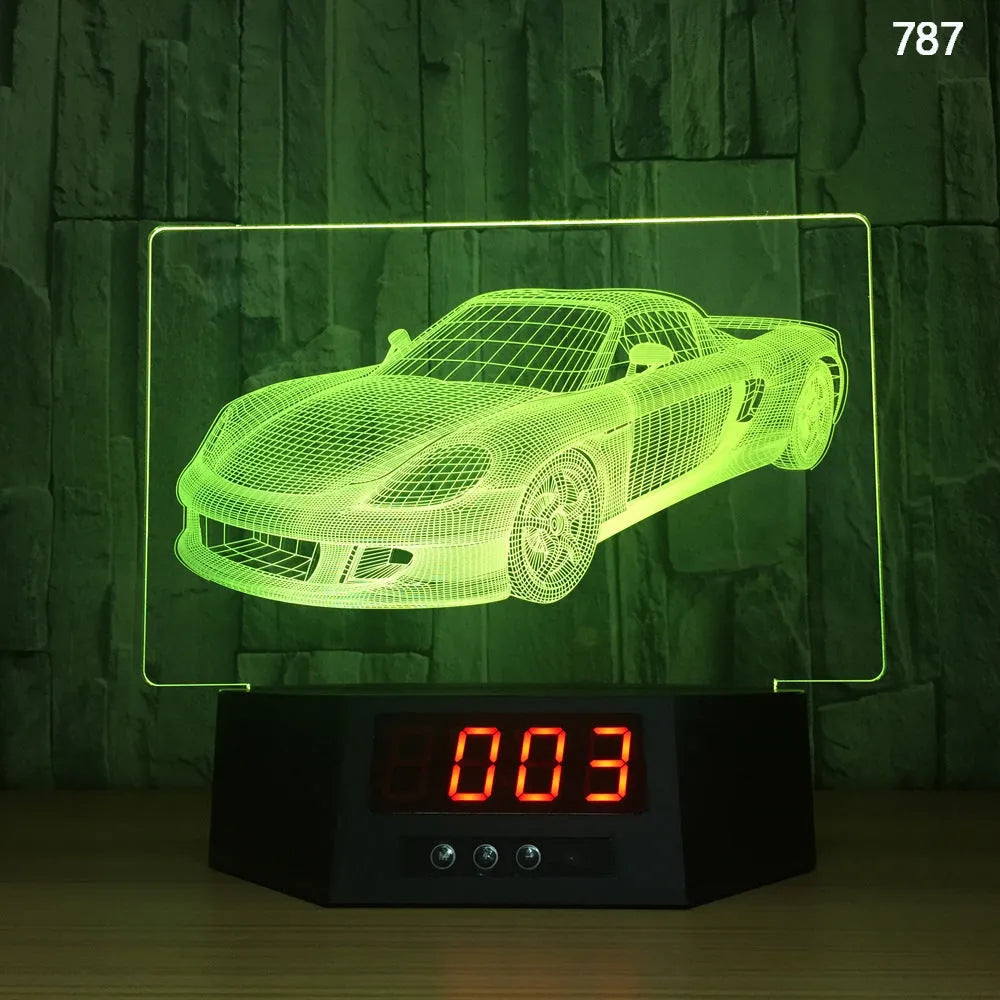 Blue dolphin 3D night light with LED glow on wireless charging base