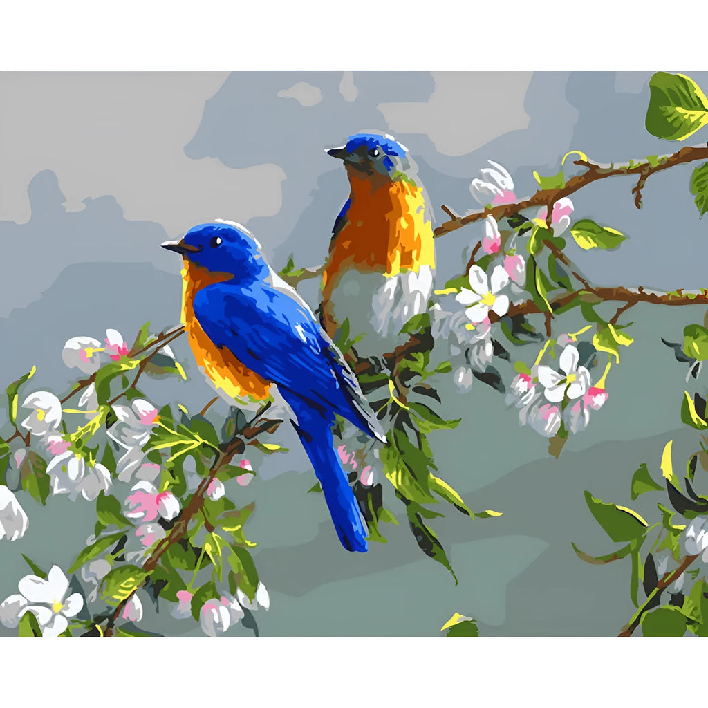 Custom hand-painted animal oil painting on linen canvas in academicism style with idyllic scenery colours