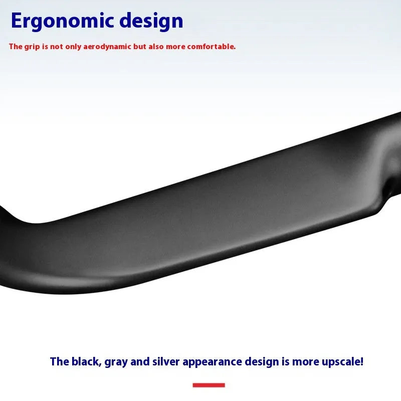 Carbon fibre road bike handlebar with double line graphics in black or red colour options