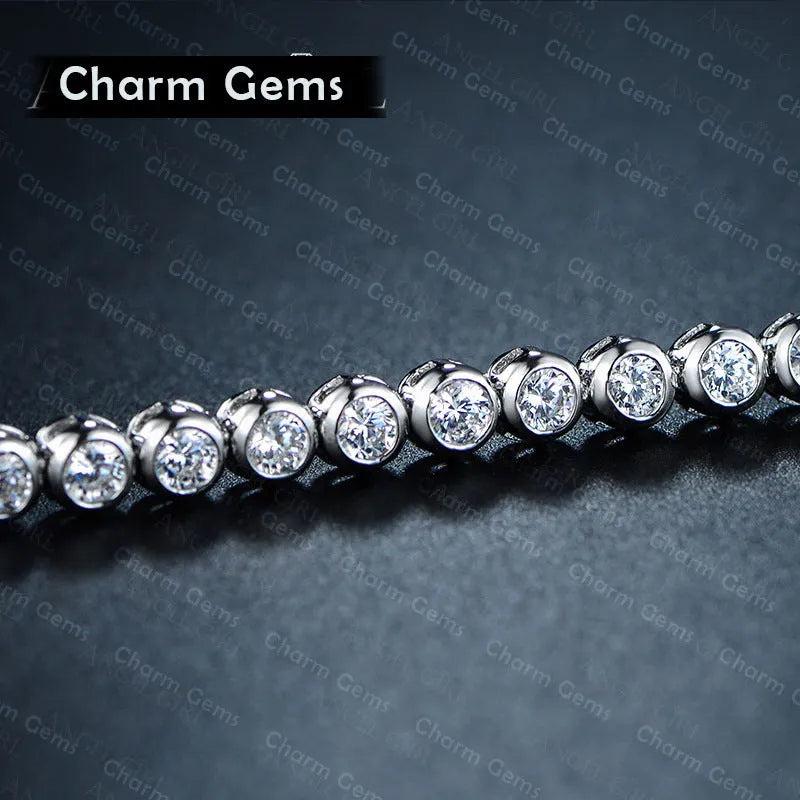 Real gold electroplated bracelet in white colour, simple bracelet jewellery with gold-plated finish