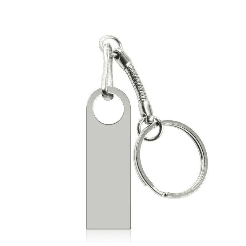 Creative metal high-speed USB flash drive with USB 2.0/3.0 interface in silver colour