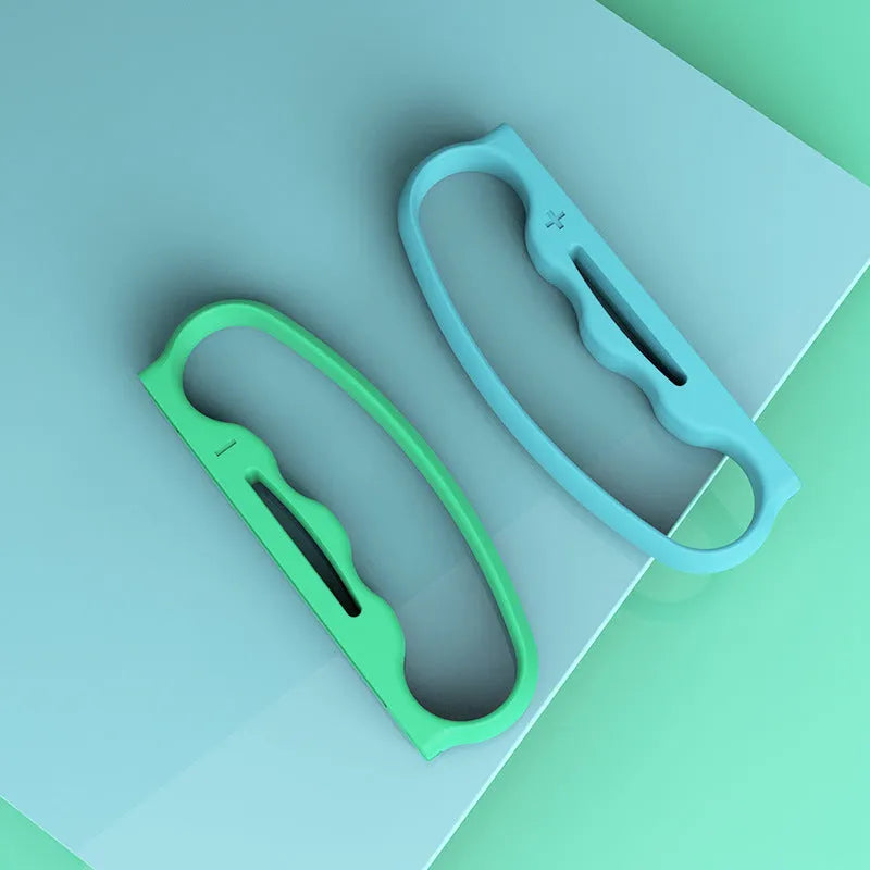Two sets of black Joy-Con handle grips with hand ropes for boxing game control