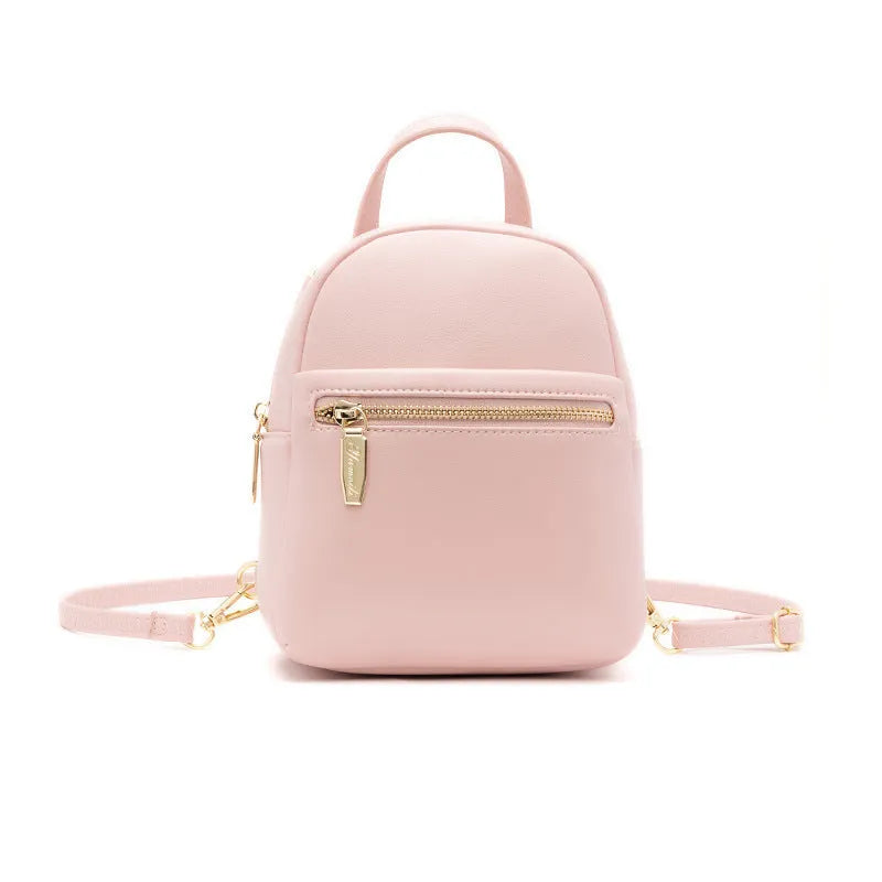 Soft PU mini backpack in street trend style with large capacity and internal organisation pockets