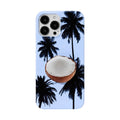 Clear transparent TPU iPhone case with a folding bracket stand extended on a table.