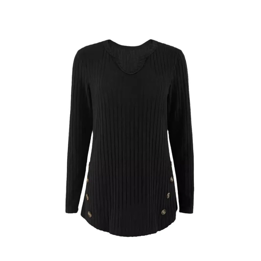 Men's grey green button-front V-neck knitted sweater on a hanger.