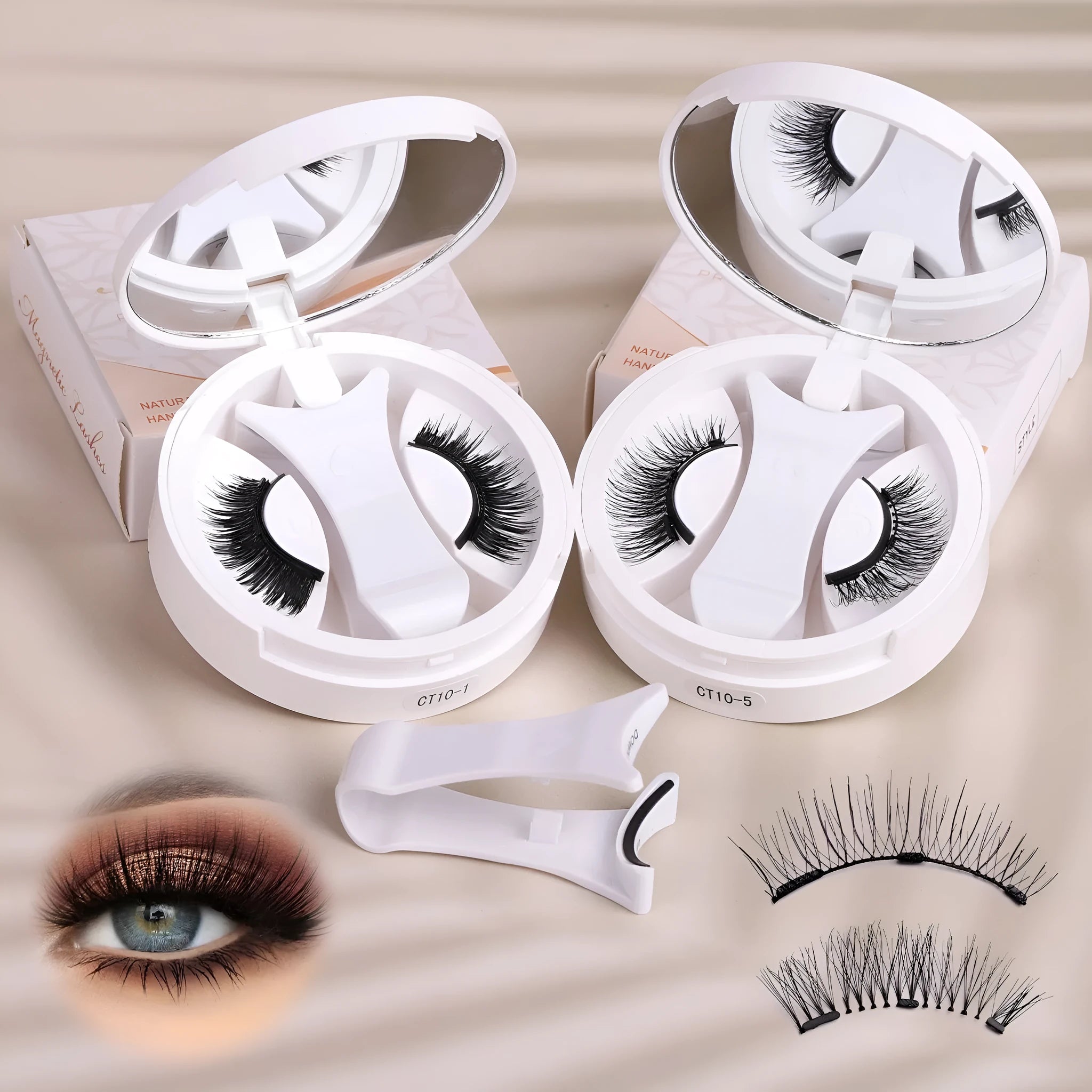 Magnetic false eyelashes integrated soap holder storage case for CT10 models