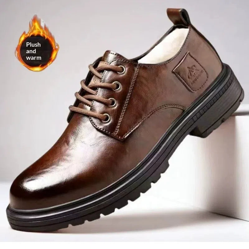 Black and brown lace-up slip-on loafers with PU upper, PVC sole, flat heel, round toe, low-cut shaft, sizes 39-44