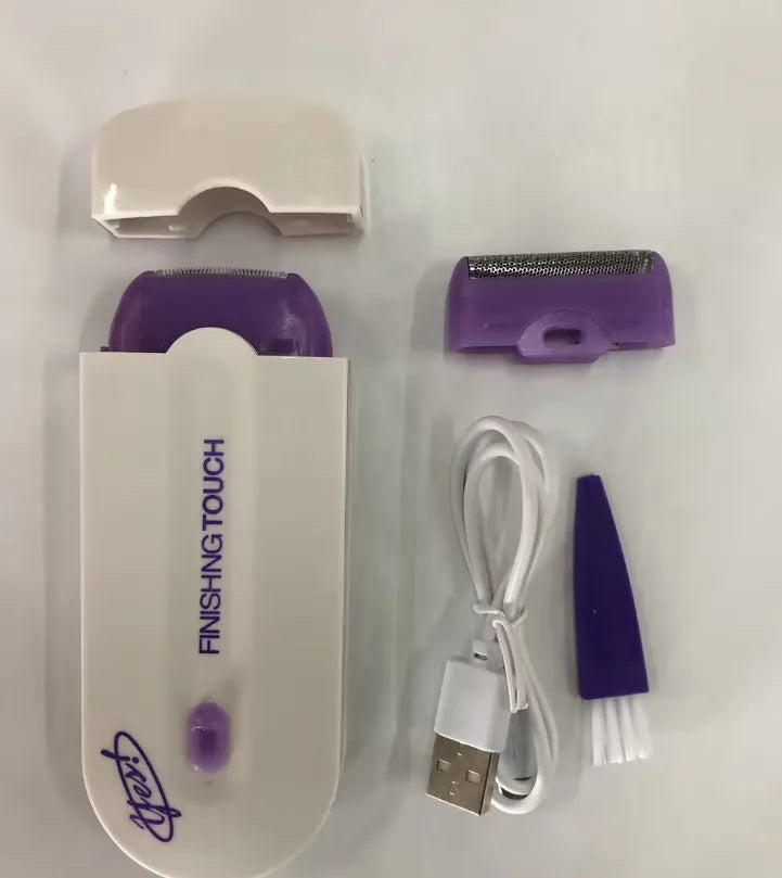 Electric hair removal instrument with Sensa-Light head and USB charger, black, for women